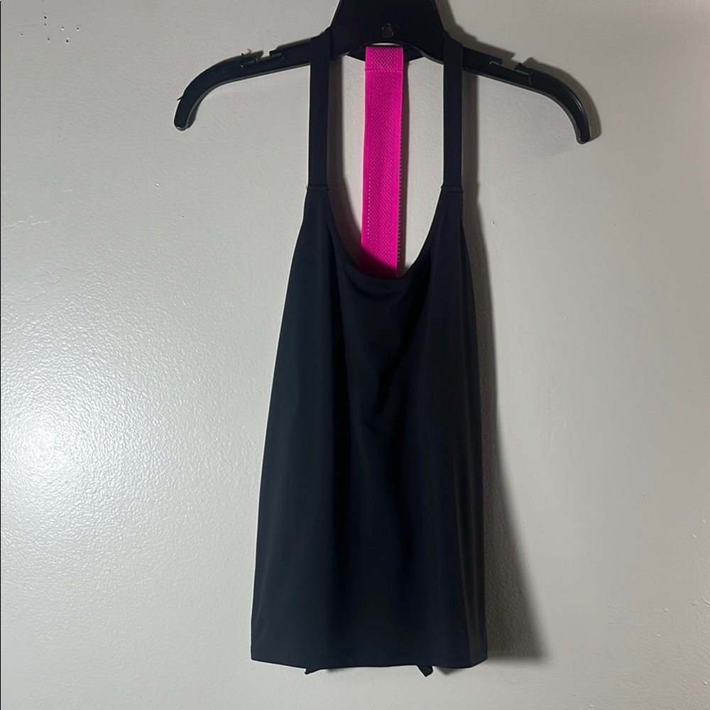 Demi Lovato Black and Pink Women's Tank Top M